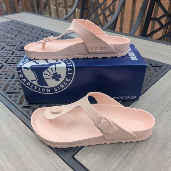 Birkenstock Gizeh 40 EVA Light Pink Waterproof Flip Flop Sandals - Picture 2 of 8